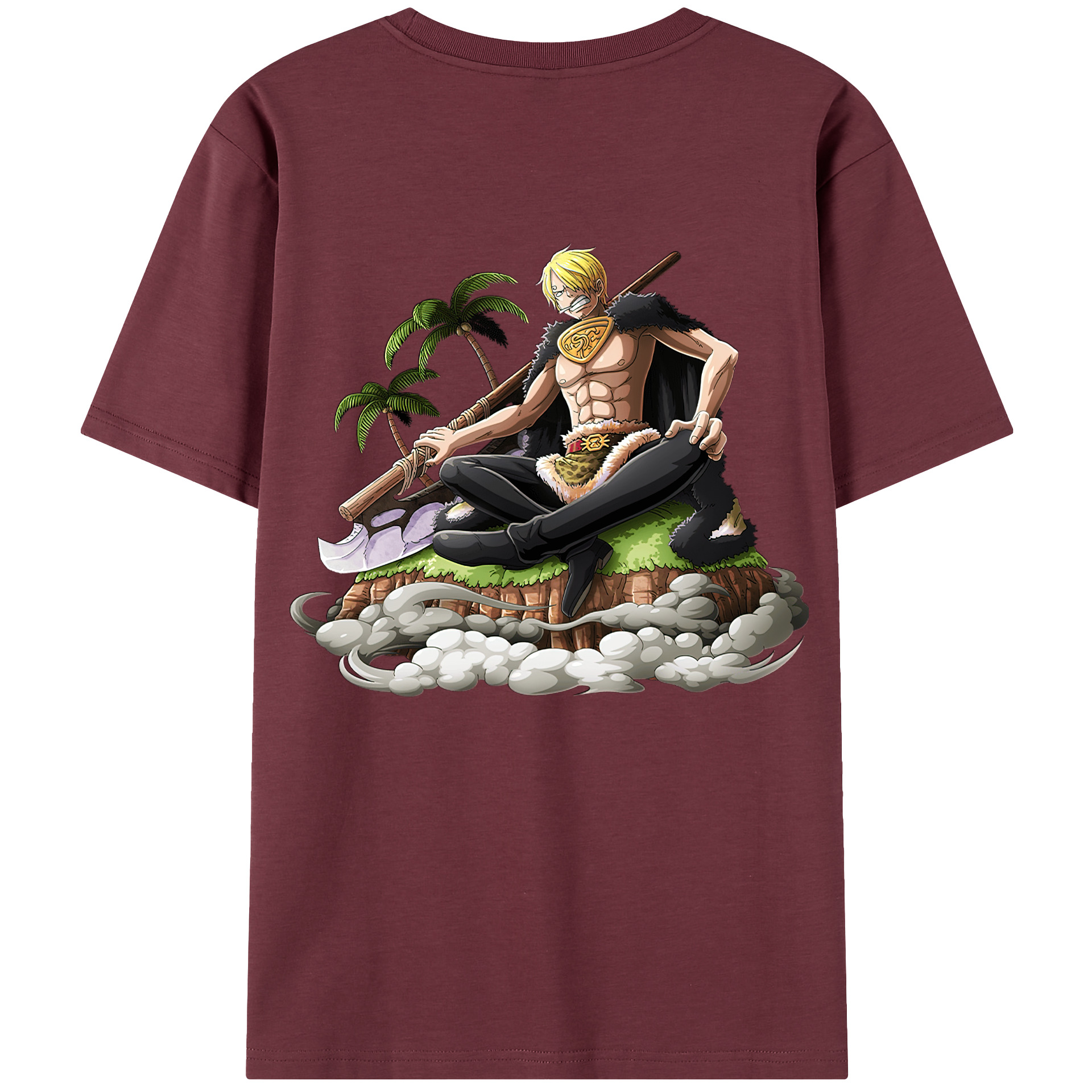 ワンピース サンジ ONE PIECE Sanji 綿100％半袖Tシャツ（背面プリント）